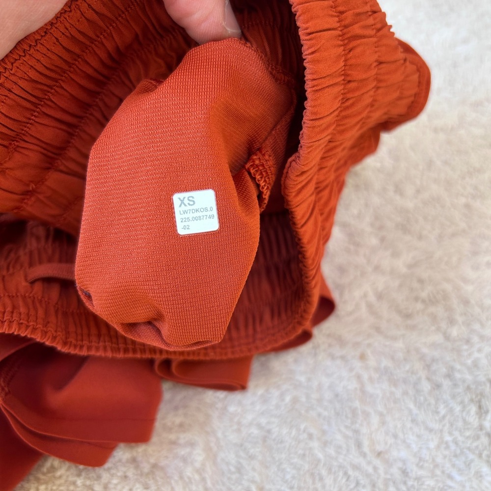 Lululemon Track That High-Rise Lined Short 3 Rust Orange LW7DKOS XS READ - Picture 3 of 7